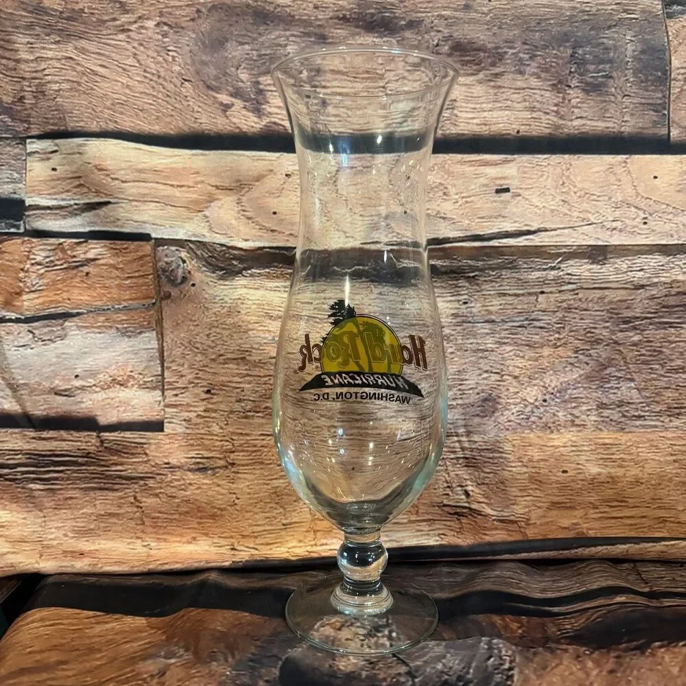 Hard Rock Hurricane Glass Washington D.C. Clear Stemmed Barware